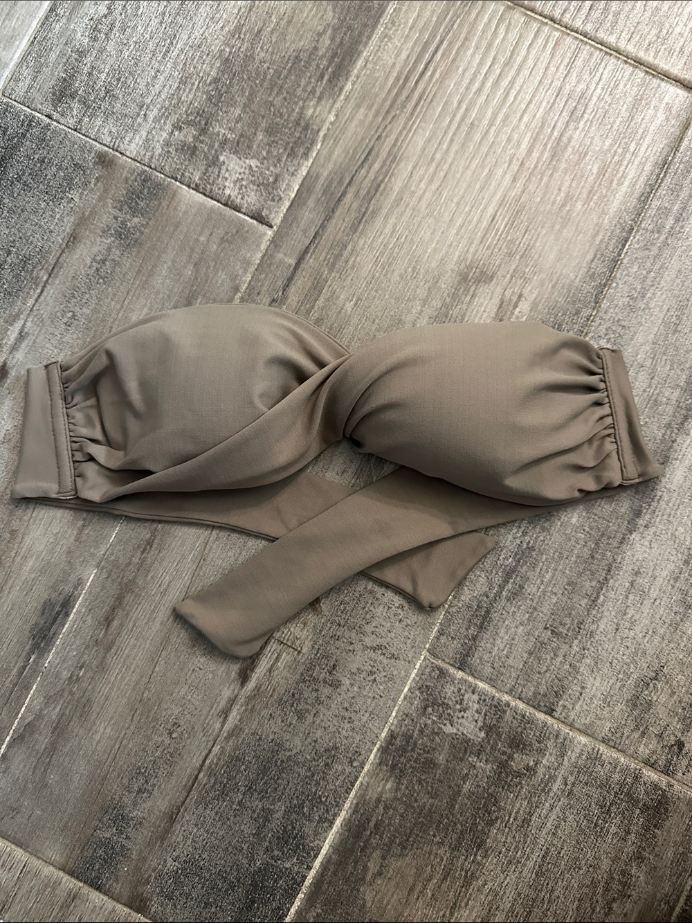 OndadeMar Bikini Top size 6- Taupe